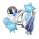thumbnail image 3 of Decoraciones para fiestas de cumpleaños de Disney Frozen, vajilla, vasos de papel, platos y globos de color rosa y azul de la princesa Elsa para bebés y niños, 3 of 5