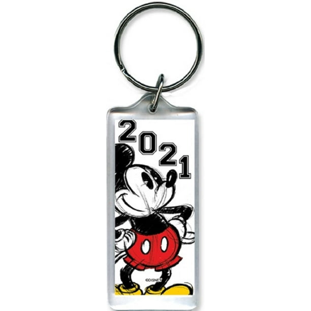 Disney Disney Dated 21 Original Big Mickey White Lucite Keychain Walmart Com Walmart Com
