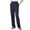 Navy, variant on Women's Pockets Elastic Waist Straight Solid Color Casual Pants Pants