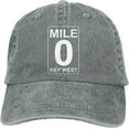 thumbnail image 1 of Mile 5 Key West, Classic Baseball Cap Trucker Hat Adult Unisex Adjustable Dad Hats Blue, 1 of 6