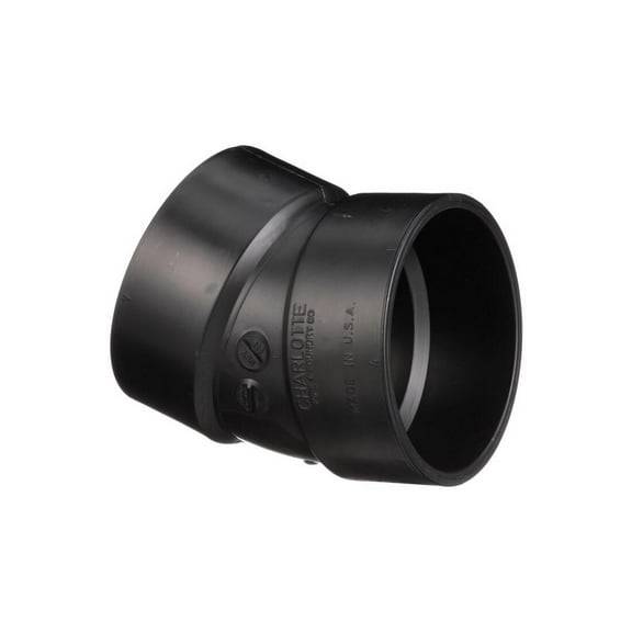 Charlotte Pipe 4 In. Hub x Hub 22-1/2 Deg. ABS Elbow (1/16 Bend)