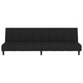 thumbnail image 3 of vidaXL 2-Seater Sofa Bed Black Velvet, 3 of 5