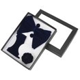 thumbnail image 1 of Juego de 5 lazos para corbata, elegantes y clásicos, de fácil manejo, para hombre, con pañuelo de bolsillo, gemelos y ramillete para regalo de cumpleaños, color azul oscuro, 1 of 10