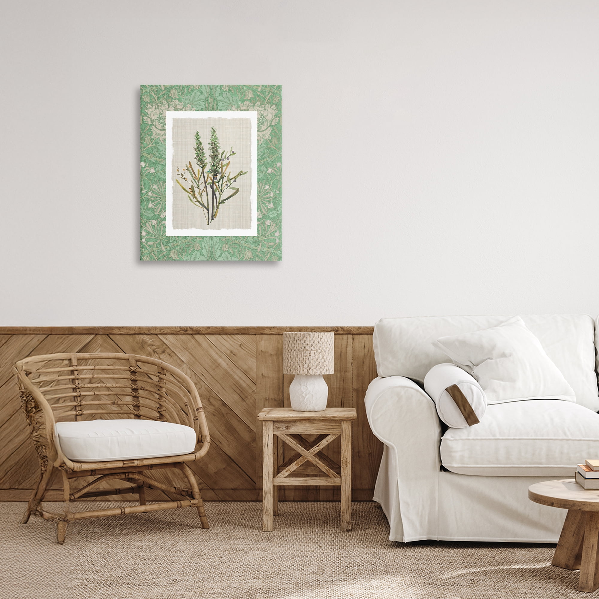 Stupell Industries Antique Foliage in Green Canvas Wall Art, design by Carol Robinson