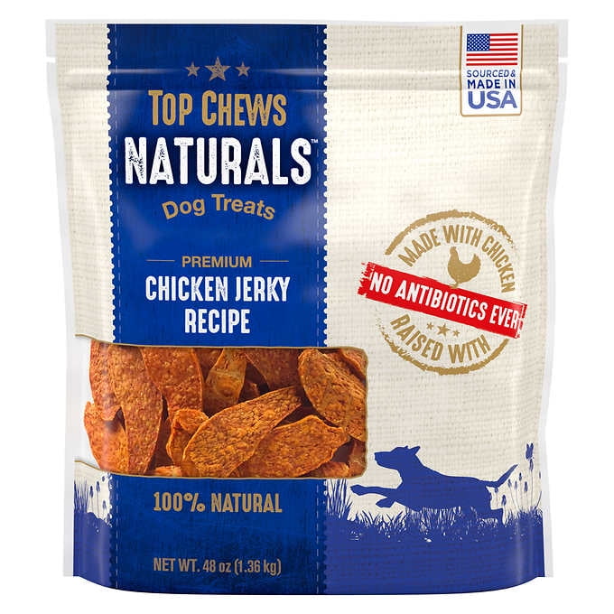 Top Chews Naturals Chicken Jerky Recipe Dog Treats, 48oz - Walmart.com