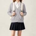 thumbnail image 5 of Girls Cardigan Sweater 2026 Fall Winter Kids School Uniforms Cotton Button Down Toddler Sweaters Tops Warm Jacket Fashion Outfits, 5 of 7
