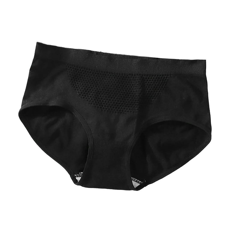 CLZOUD Workout Underwear Black Polyester Women's Panty Cotton