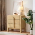 thumbnail image 2 of 31.5" Modern 3-Drawer Dresser with Curved Profile Design, Mid Century Dresser Organizer Storage for Bedroom,Living room, Entryway, 2 of 8