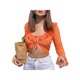 thumbnail image 2 of SAYOO blusa delgada de manga larga con volantes y empalme con lazo frontal para mujer SAYOO Sexy, 2 of 10