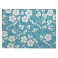 thumbnail image 2 of Addison Rugs Chantille Indoor/Outdoor Transitional Floral Turquoise Washable Rectangle Rug, 1'8" x 2'6", 2 of 6