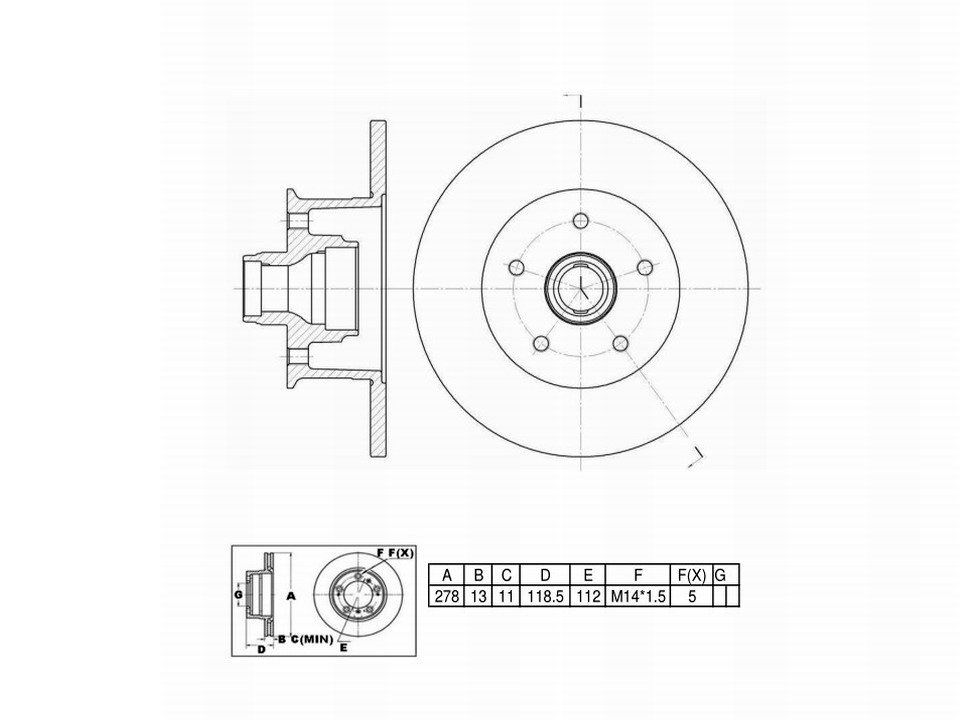 Winstop Brake Rotor and Hub Assembly, Front WS234982, Volkswagen Vanagon 1985-1980