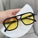 thumbnail image 2 of Gafas de sol de doble haz, gafas de sol cuadradas de moda coreana, retro, de alta calidad, anti-ultravioleta, forma cóncava, salto de discoteca, 2 of 5