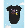 thumbnail image 3 of Cute Halloween Kitten W Broom Bodysuit Infant -Image by Shutterstock,  18 Months, 3 of 4