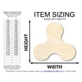 thumbnail image 2 of Unfinished Wood Fidget Spinner Shape 24" / 1/4", 2 of 3