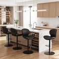 thumbnail image 6 of Waleaf Modern Adjustable Counter Height Bar Stools，Faux Leather Swivel Upholstered Counter Height Bar Chair, Counter Stools with Black for Kitchen Island(Set of 4), 6 of 9