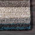 thumbnail image 4 of Strick & Bolton  Lawrie Handmade Striped Plush Shag Rug, 4 of 5