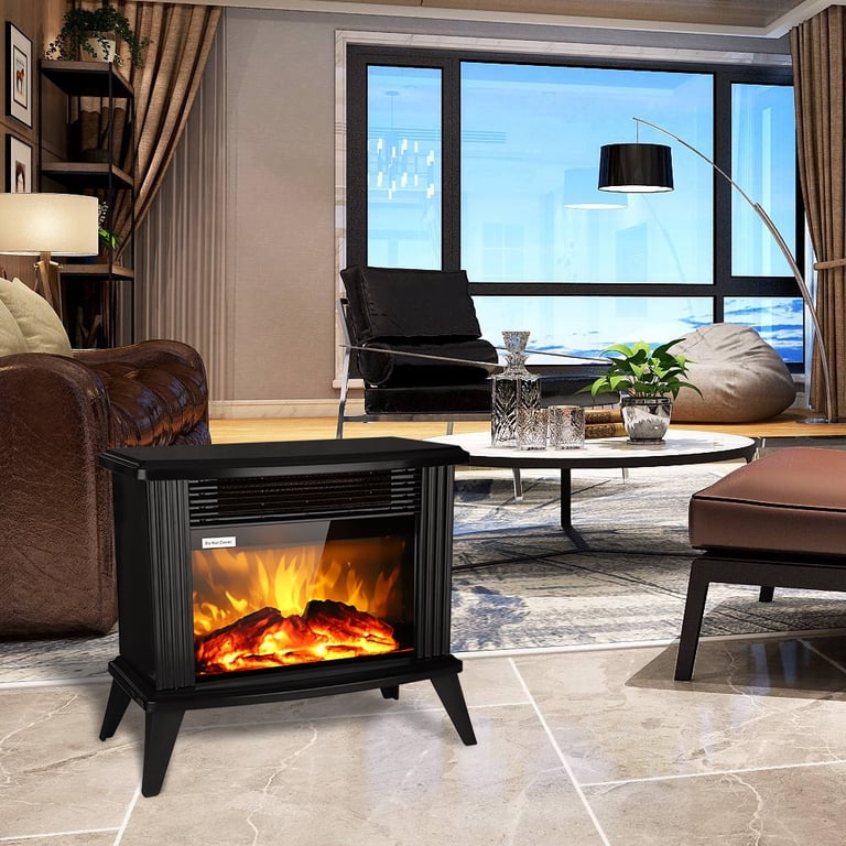 Compact Electric Fireplace Stove, Freestanding Stove Heater with Realistic  Flame - ETL Certified - Overheating Safety Protection - for Small Spaces -  1500W - Walmart.com