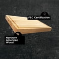 thumbnail image 5 of Extra Large Cutting Board XL from North American Maple - Reversible Butcher Block with Juice Groove for Cutting Meat and Juicy Veggies Easily - XL Chopping Board - Maple - 24x18x1.5 inches, 5 of 6