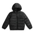 thumbnail image 2 of Boys Winter Puffer Jacket Kids Hooded Quilted Coat Warm Lightweight Water-Resistant with Pockets Black 3-12 Years, 2 of 7