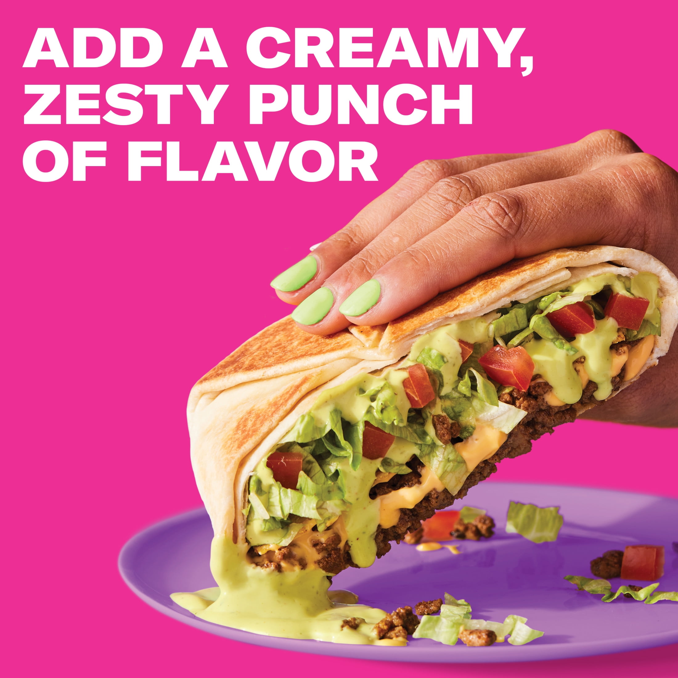 Taco Bell Creamy Avocado Ranch Sauce, 12 fl oz Bottle