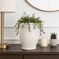 thumbnail image 3 of Decorative Terracotta Vase with Handles for Living Room Decor - Home Decor Accents for Bedroom, Entryway Table, and Office - Casual Flower Vase for Shelf or House Display - 8", White, 3 of 11