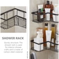 thumbnail image 6 of Black L-Shaped Adhesive Shower Rack for Home Use Made of Carbon Steel 2pcs, 6 of 6