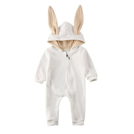 

Lookwoild Baby Boy Girl Warm Clothes Rabbit Ears Romper Jumpsuit Bodysuit Outfit