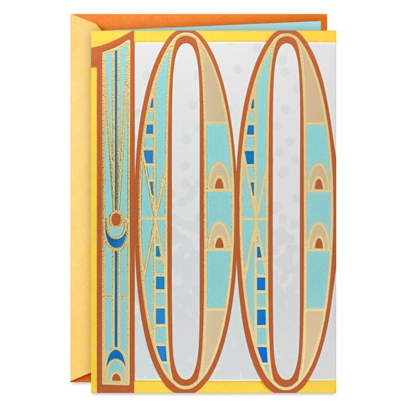 Hallmark 100th Birthday Card (Celebrating You With Love, Gratitude and Pride)
