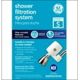 GE Shower Filter System Connects to Shower Head to Limit Hard Water