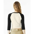 thumbnail image 4 of BELLA + CANVAS Women�'s Micro Rib 3/4 Raglan Sleeve Baby Tee, 4 of 4