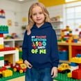 thumbnail image 2 of IWRICH My Teacher Survived 100 Days of Me Hoodies for Boys Girls Long Sleeve Lined Hooded Sweatshirts Cute Tops,Size 2-14 Years Navy 110, 2 of 7