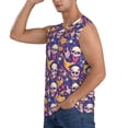 thumbnail image 3 of Bingfone rock Skull record Pattern Men's Tank Tops Workout Sleeveless Tee Shirts Running Beach Tanks for Men-3X-Large, 3 of 7