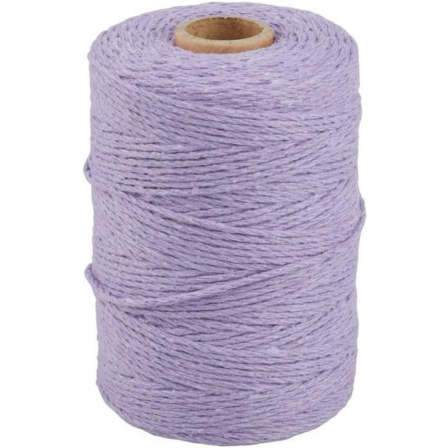 200M/656 Feet Cotton String,Light Purple String,Cotton Cord Craft String Bakers Twine for DIY Crafts and Gift Wrapping-2mm