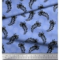 thumbnail image 3 of Soimoi Rayon Crepe Fabric Floral & Peacock Feather Fabric Prints By Yard 46 Inch Wide, 3 of 3