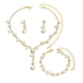 thumbnail image 6 of Faty-T Bridal Wedding Jewelry Set Rhinestone Necklace Earrings Sets Crystal Formal Costume Jewelry for Women and Brides, 6 of 7
