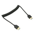 thumbnail image 2 of HD Multimedia Interface HD Coiled Cable, High Speed HD Multimedia Interface Spring Cord Wear Resistant 24k Gold Plated 1080P  For Set Top Box For Projector, 2 of 8
