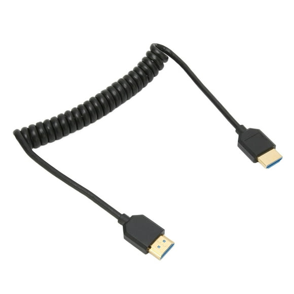 HD Multimedia Interface HD Coiled Cable, HD Multimedia Interface Spring Cord Plug And Play 8K 60Hz For Set Top Box For Projector