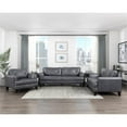 thumbnail image 5 of Lexicon Thierry 19" Modern Plywood and Leather Sofa in Gray Finish, 5 of 7