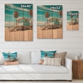 thumbnail image 4 of Designart "California Life Guard Beach House Coastal Watch" Beach Print on Natural Pine Wood, 4 of 5