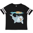 thumbnail image 3 of Inktastic Pizza Shark Boys or Girls Toddler T-Shirt, 3 of 5