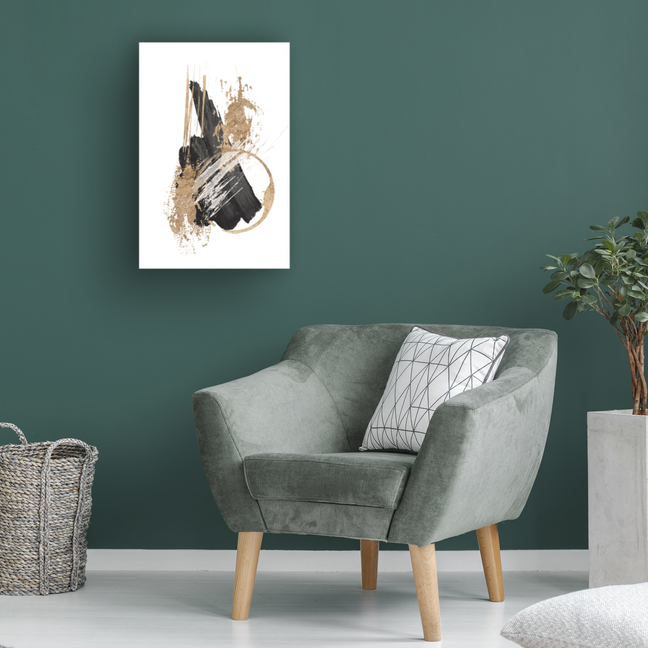 Trademark Fine Art Sally Ann Moss Chaos 3 Canvas Wall Art