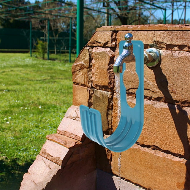 TOPRenddon Support de Tuyau Mural, Support de Tuyau de Jardin Robuste Crochets de Tuyau en Métal Adaptés à 100 Pieds Rangement de Tuyau d'Arrosage Extensible