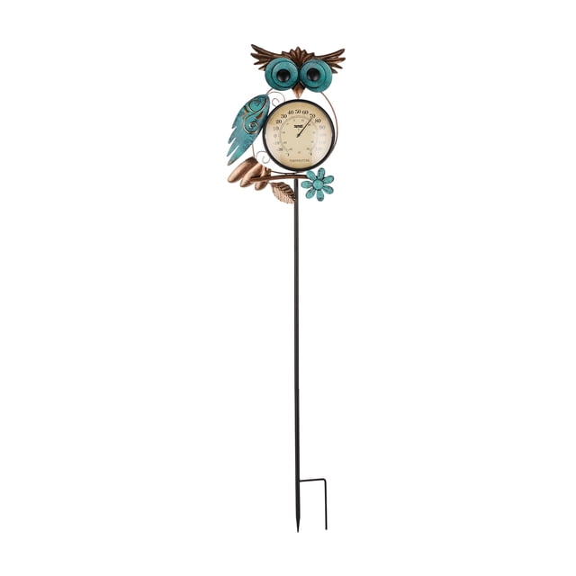 Mainstays Solar Owl Thermometer Stake