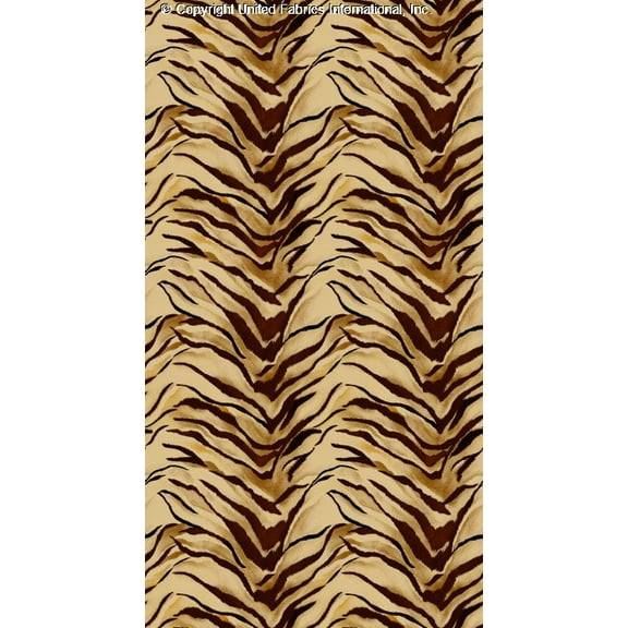 Crepe Techno Printed Audley, Zebra Print Knit Prom Fabric (CAMEL/BROWN/BLACK, HalfaYard)