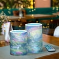 thumbnail image 6 of 2 PCS Flameless Candles with Remote Timer LED Battery Operated Flickering Candle Light for Wedding Table Home Decoration Gifts Rainbow-colored Valley, 6 of 7
