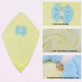 thumbnail image 4 of Unique Bargains 2pcs Hair Drying Towels Hair Towel Wrap for Women Bow Hair Drying Cap for Straight Short Hair Yellow, 4 of 7