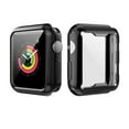 thumbnail image 3 of Sleektime Case for Apple Watch Series 6 5 4 SE 44mm, Tempered Glass Screen Protector, High Definition Scratch Resistant Soft Cover for Apple Watch Accessories, Black, 3 of 7