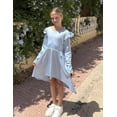 thumbnail image 5 of Arshiner Girls Dresses Ruffle Long Sleeve High Low Flowy Swing Casual Party Dresses with Pockets, 5 of 6