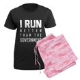 thumbnail image 5 of CafePress - I Run Better Than The Govern Women's Dark Pajamas - Women's Short Sleeve Print T-Shirt and Pants Dark Cotton Pajama Set, 5 of 7