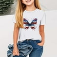 thumbnail image 2 of Taqqpue Kid 4th of July T-Shirts Boys Girls American Flag Shirt Patriotic Top Short Sleeve Crew Neck Tees for Girls Boys 2-13 Years, 2 of 4